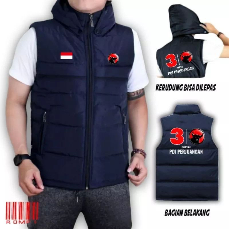 JAKET SATGAS PDI PERJUANGAN / RELAWAN GANJAR / GAMA / GANJAR PRESIDENT 2024