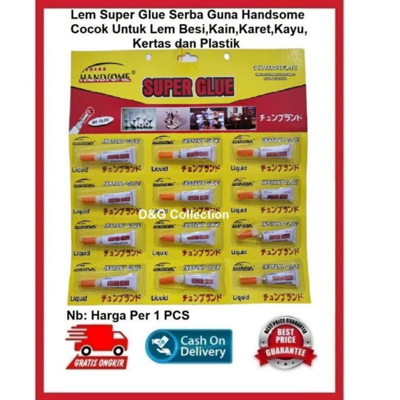 

Lem Handsome super glue murah Harga per pcs