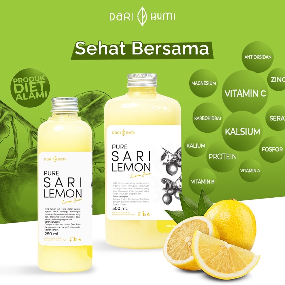 

Murah Sari Lemon Asli DARI BUMI 500 ml Pure Lemon Lokal Minuman Diet/Detox Premium Pasti Murah