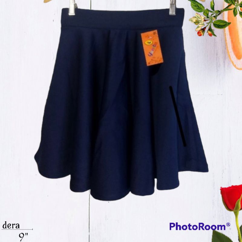 ROK MIDI FLARE SKIRT SCUBA / ROK PENDEK PAYUNG - STAYLE KOREA