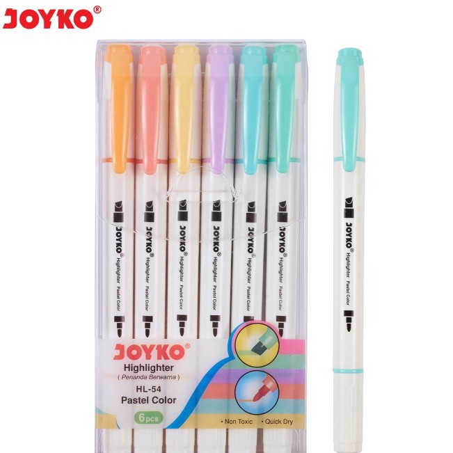

[KODE PRODUK Z7HVD6976] Highlighter Joyko HL-54 Pastel Color - 6 Warna