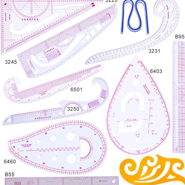 

[ΩI50\] Penggaris Pola Jahit Penggaris Gambar Menjahit Pakaian Baju Quilting Patchwork Ruler Multi Function Sewing Rulers