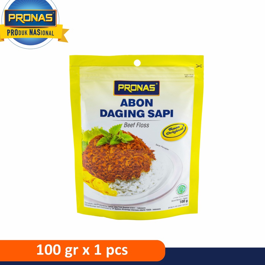 

Ready Pronas Abon Daging Sapi 100 g dengan kemasan Ziplock ➺➩⋆❀