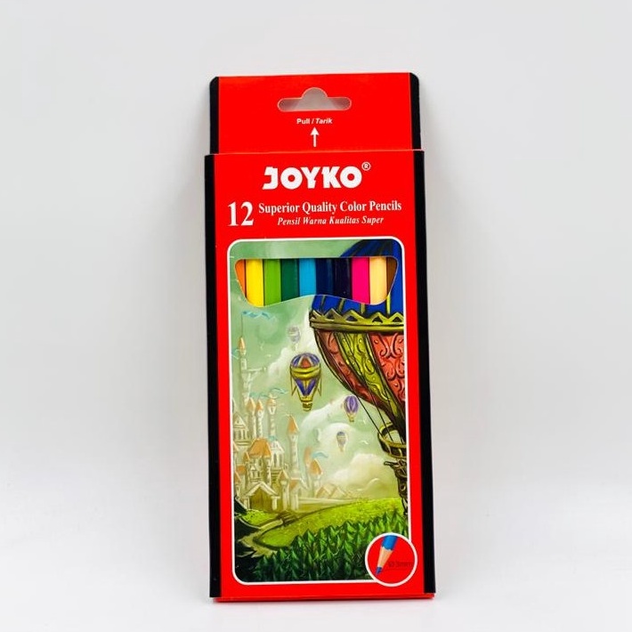 

[☎V77➢] Pensil Gambar Warna Color Pencil Joyko 12 Warna Color Panjang CP-100 CP 100 Sunshine