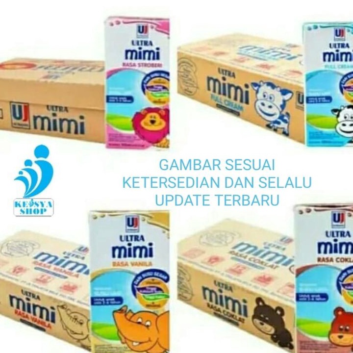 

[KODE FWC09] Ultra Mimi UHT 125mL [40 pcs/ 1 karton] (Cokelat / Full Cream / Strawberry / Vanila)