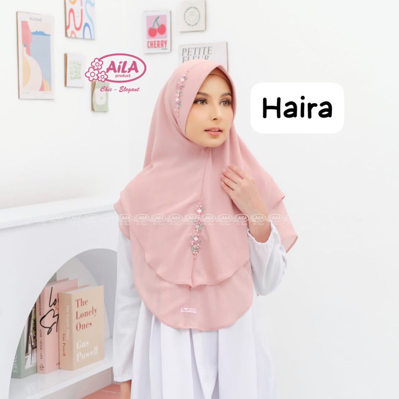 Khimar Mote Payet Ceruty Premium Haira by Aila Hijab