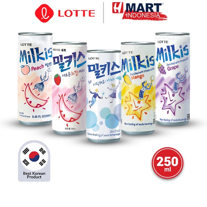 

StOck B4nyak [HMART] Lotte Milkis Soda 250ml New Product