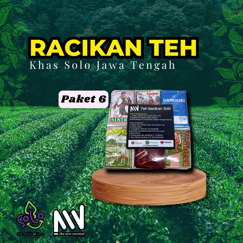 

Sell3r PAKET 6 TEH KOMBINASI KHAS SOLO / RACIKAN SPESIAL TEH CAP 999 GOPEK NYAPU SINTREN DANDANG GARDOE Terlarizzz