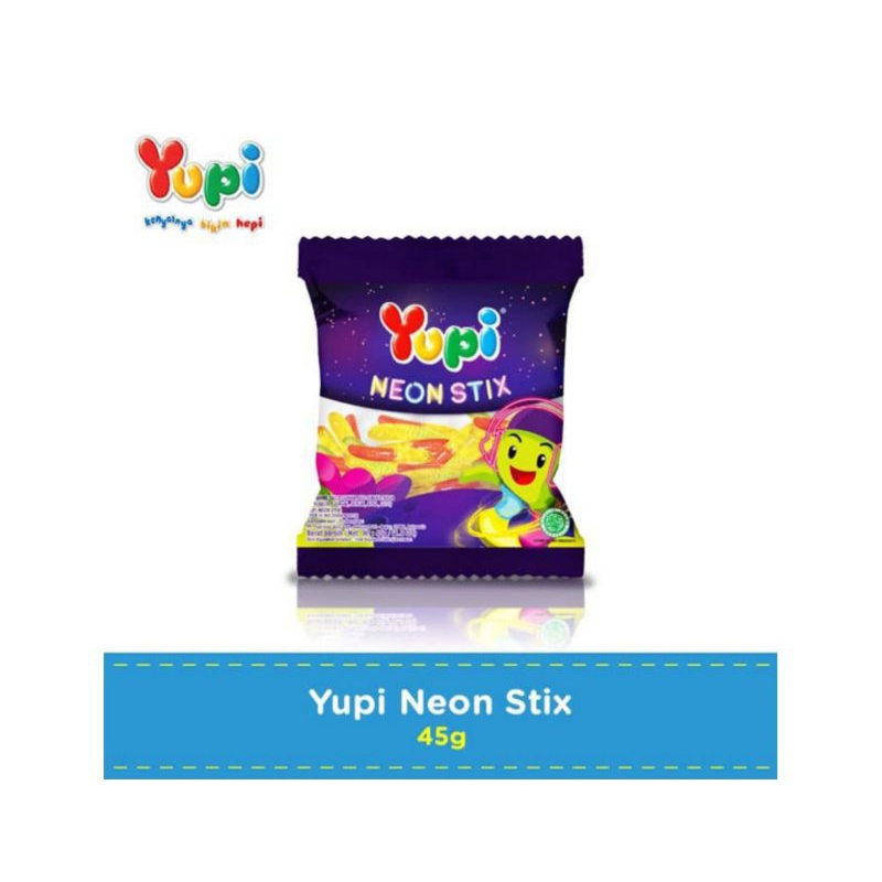 

Yupi Gummy Candies Neon Stix 45gr