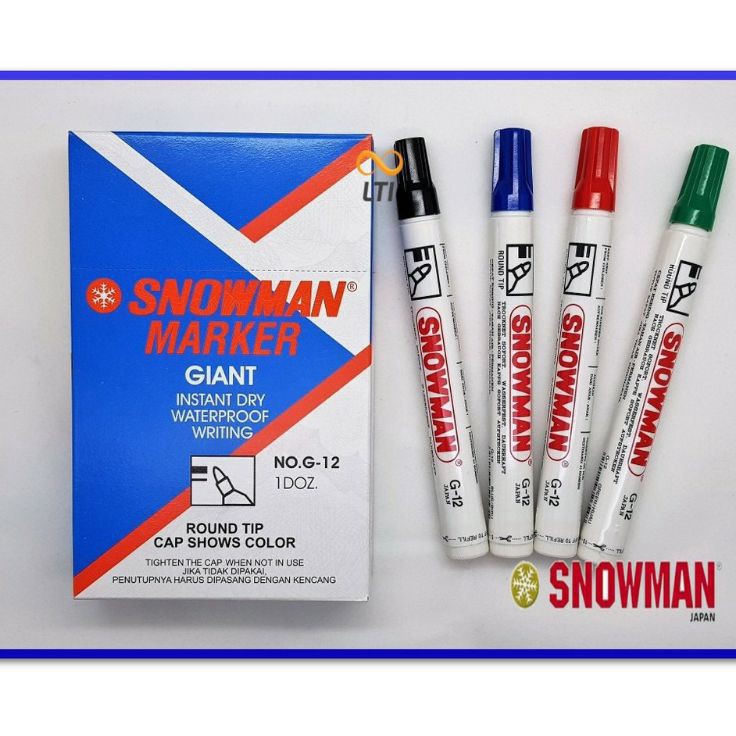 

Best Terlaris Spidol permanent G12 snowman ( harga tertera 6 pcs) jika mau mix di note aja