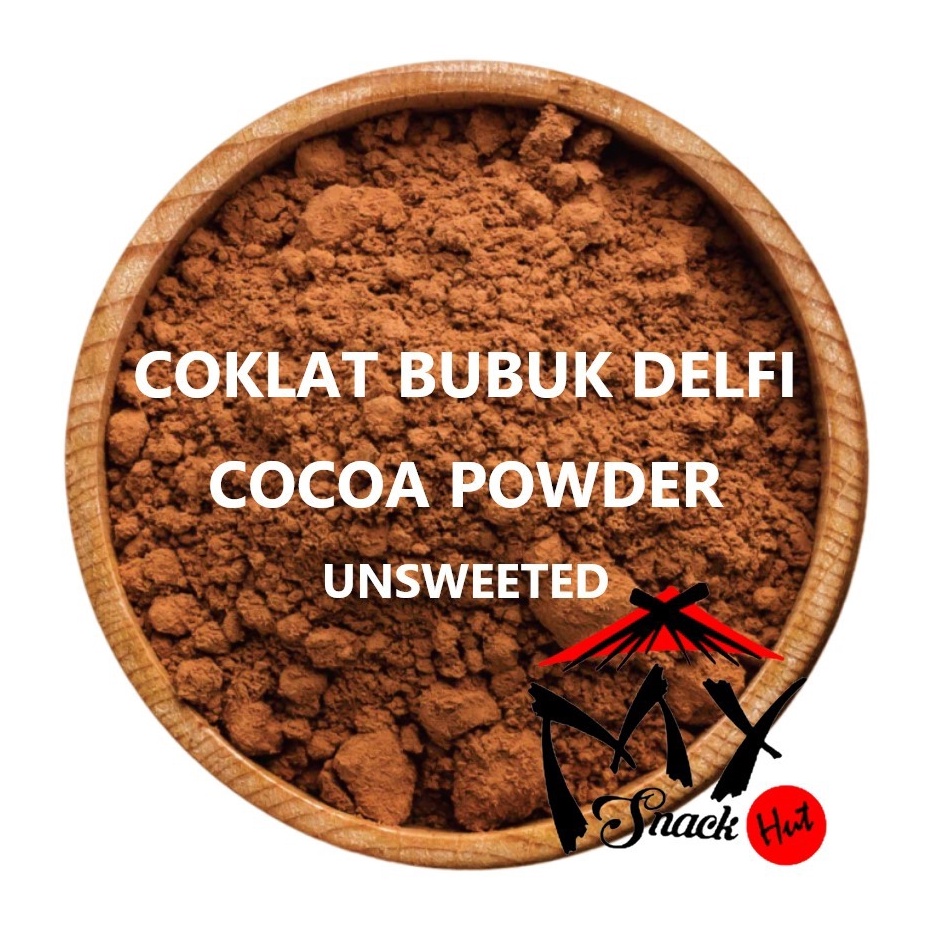 

[KODE 99SVF] COKELAT BUBUK DELFI 100GR - PURE COCOA CHOCOLATE POWDER SERBUK COKLAT MINUMAN MURNI UNSWEETENED HALAL MUI