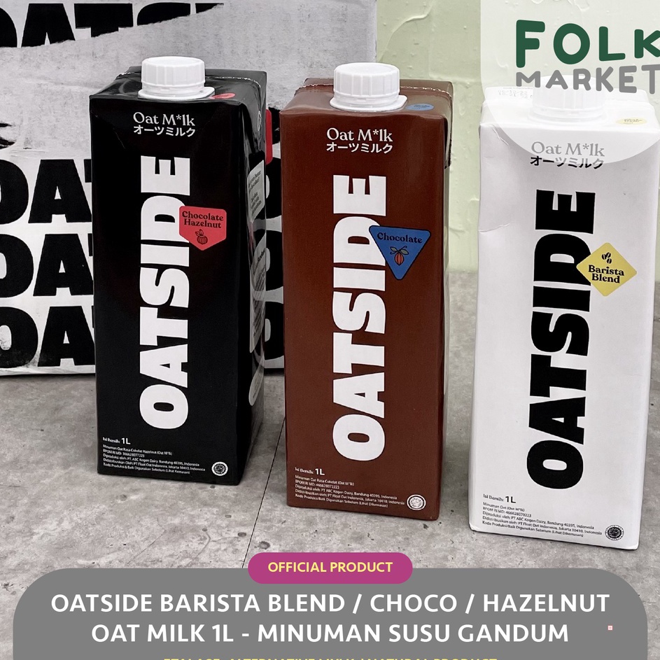 

[KODE PRODUK RNWOJ8038] OATE Oat Milk 1L Barista Blend Edition / Chocolate / Hazelnut - Minuman Susu Gandum Vegan