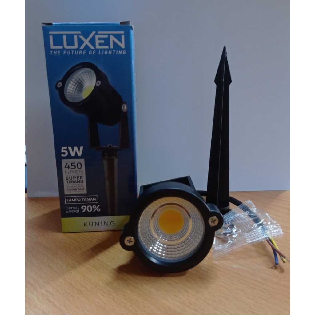 LAMPU SOROT LUXEN LED SOROT TAMAN LUXEN 5W 5 WATT 7W 7 WATT DI TANCAP