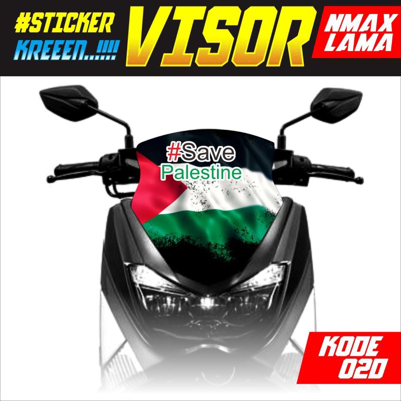 Sticker Striping Variasi Visor Nmax Lama/ old variasi Palestina