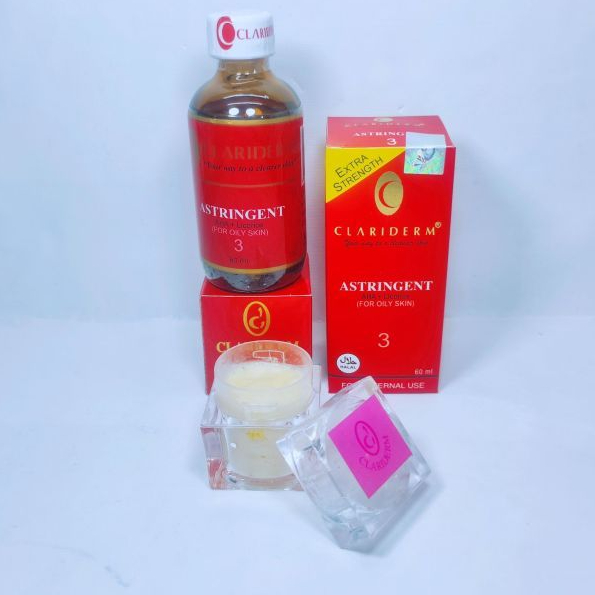 Paket 2in1 Clariderm Original {Toner Clariderm Plus Cream Clariderm Super}