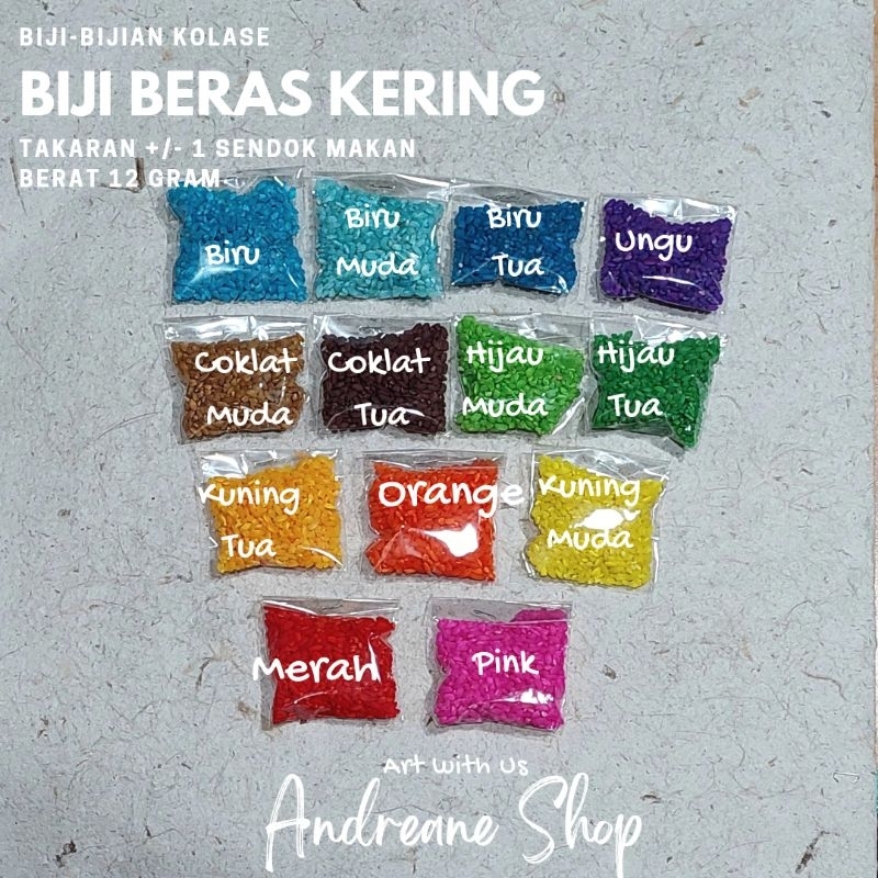 

Biji Beras Kering Berwarna