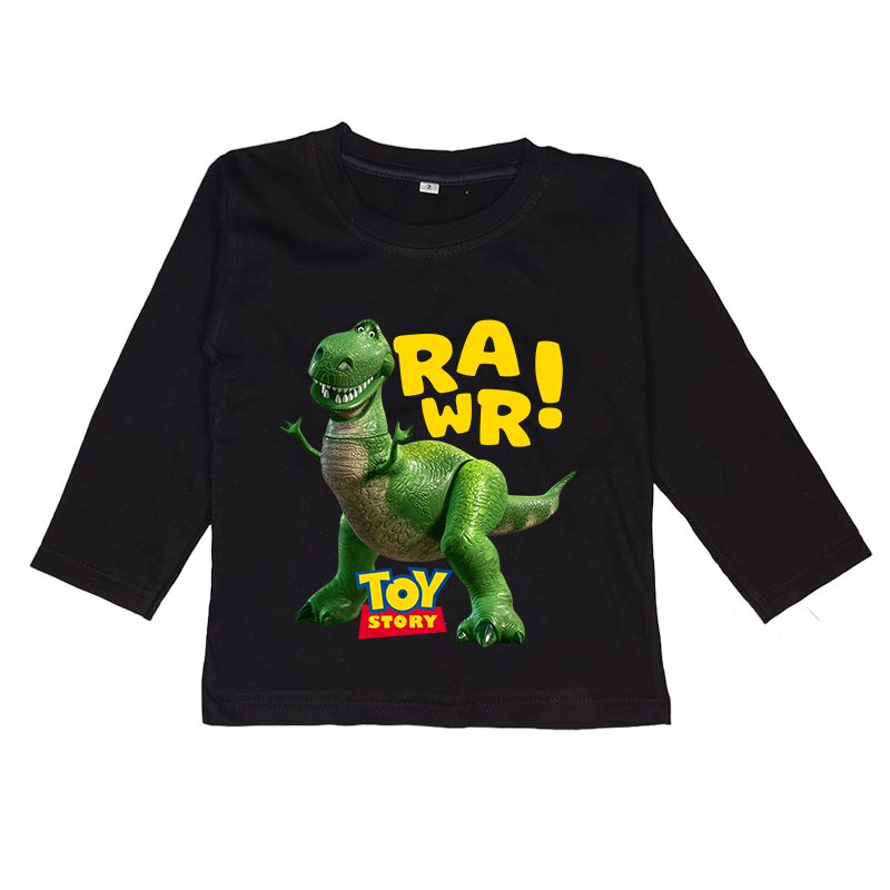 Kaos anak LENGAN PANJANG Dino Toy Story HITAM