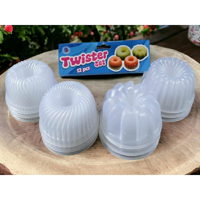 [ GC ] Cetakan Jelly Twister Set / Twister Set / Cetakan Puding Mini / Cetakan Bolu Loyang Import Mi