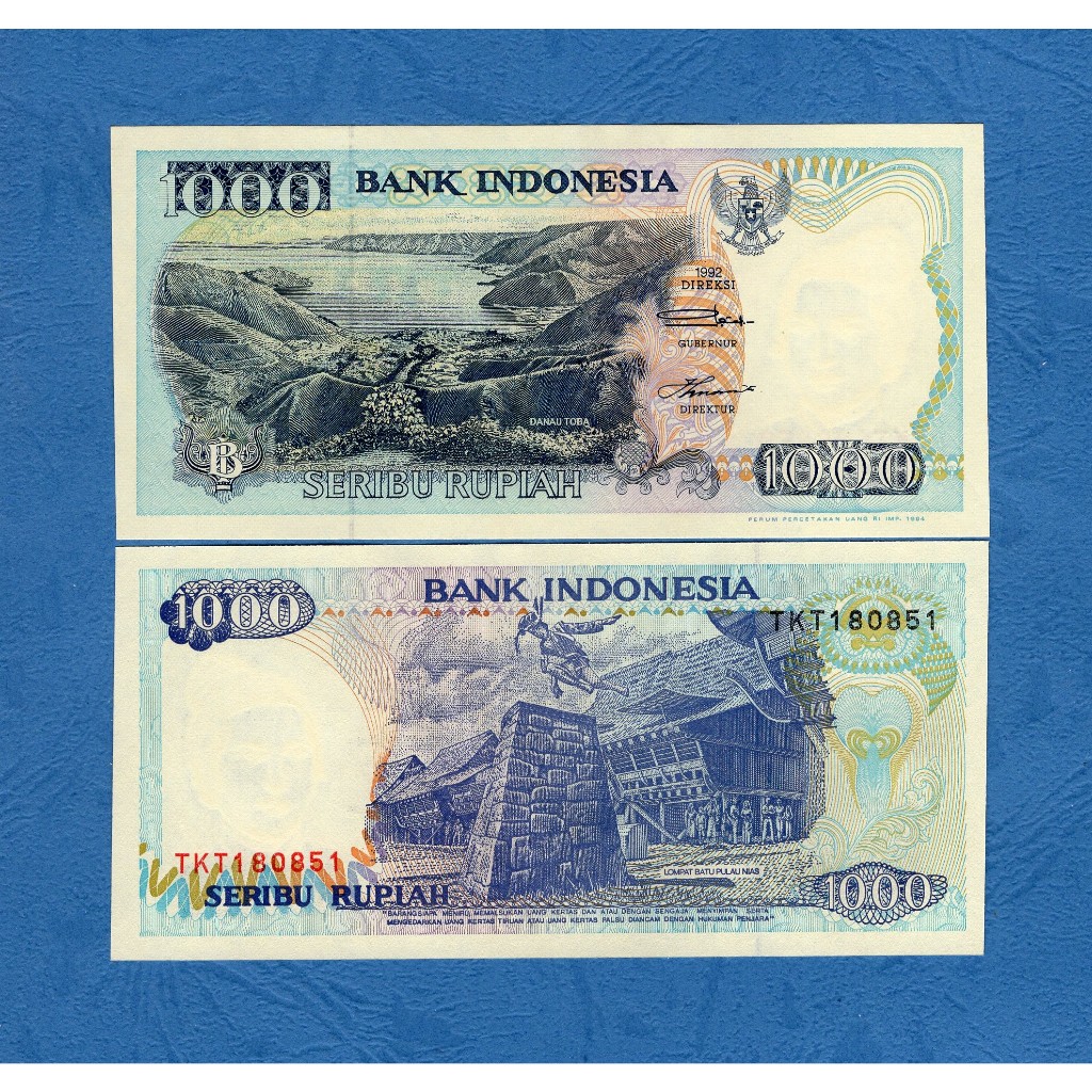 UANG KUNO | 1000 RUPIAH 1992 UNC GRESS