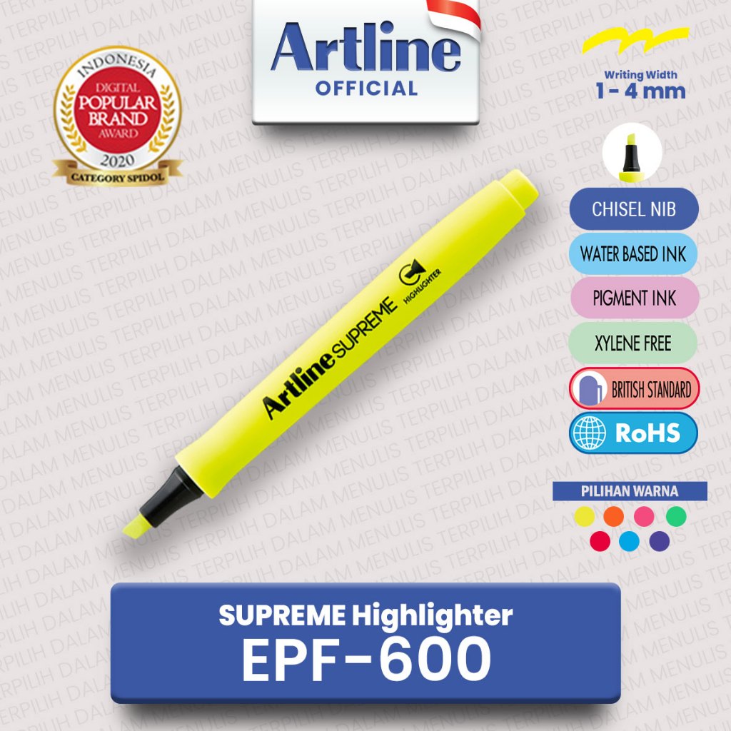 

ARTLINE Spidol Supreme Highlighter Marker EPF-600