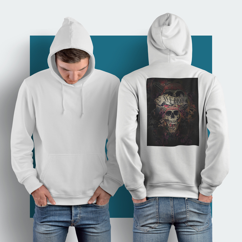 Jaket Hoodie Guns N Roses Hoodie Jumper Pullover & Zipper (Ritsleting) Bahan Cotton Fleece | GNR BAN