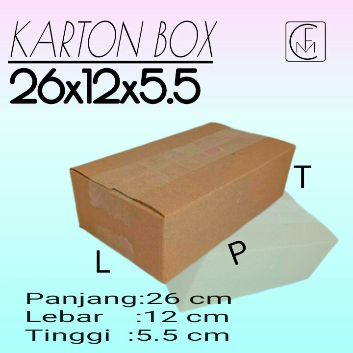 

Karton Box Ukuran 26.5x12.5x5.5 Kardus packing/kardus murah/kardus polos