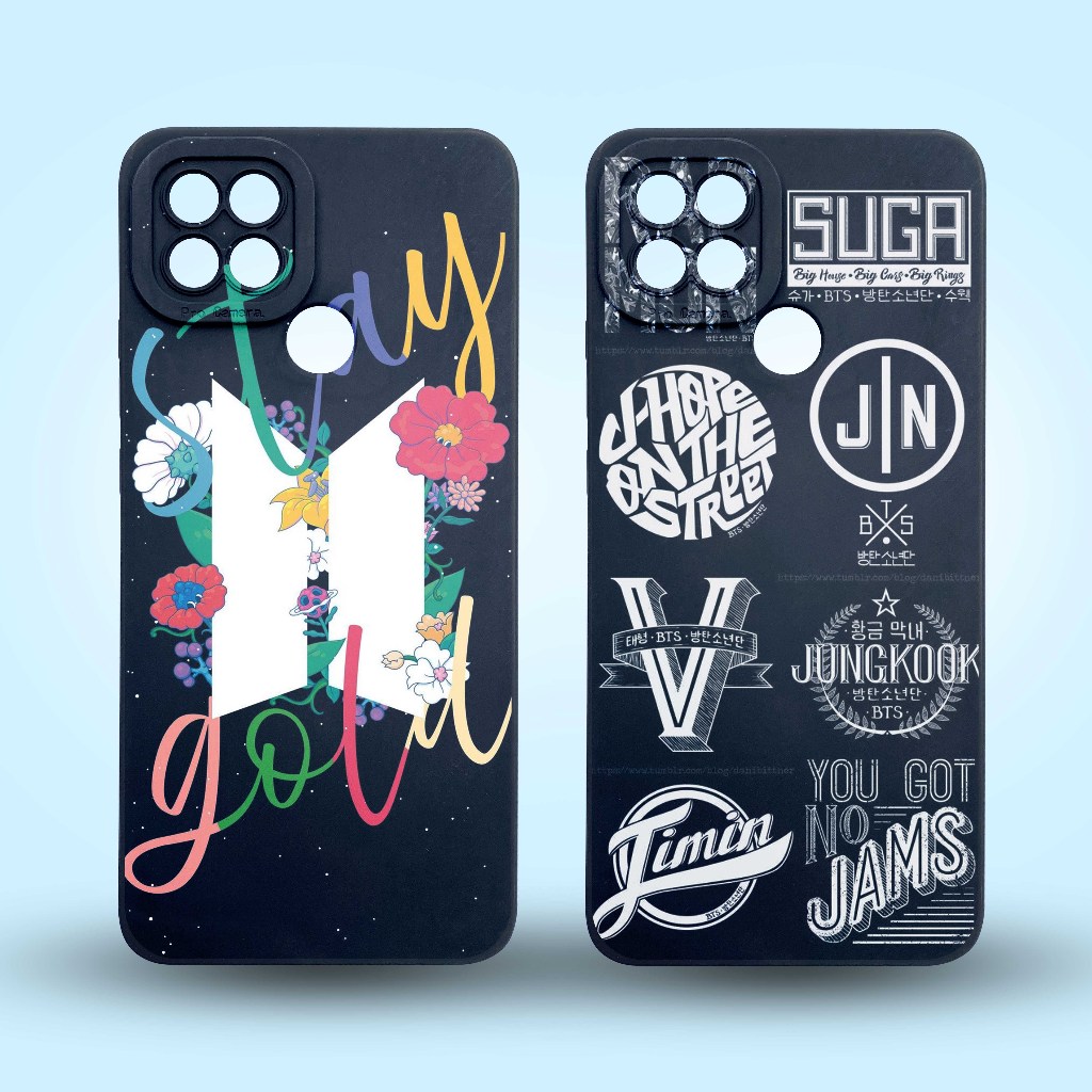 Case Bts Oppo A15 A15s A35 - Softcase Kpop - Casing Silikon Tpu Pelindung Pro Kamera