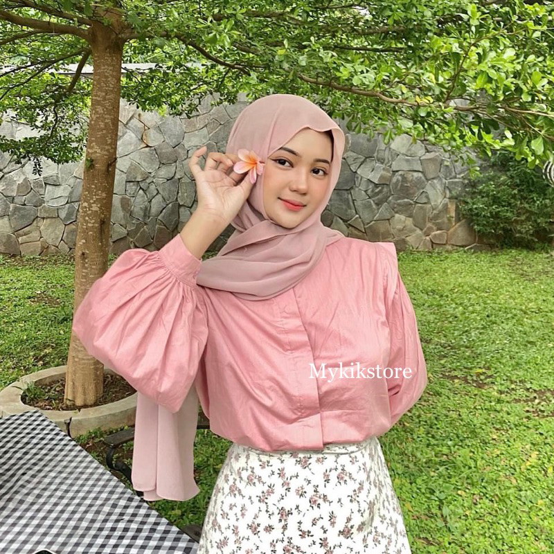 Melissa Poplin Shirt / Poplin Blouse Premium / Atasan Poplin Wanita / Moni Blouse Katun Poplin