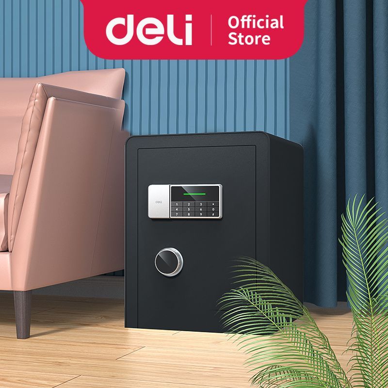 Deli Brankas Besi Digital / Digital Safe Box 38x32x45 cm Double Unlocking Step LED Display ET551