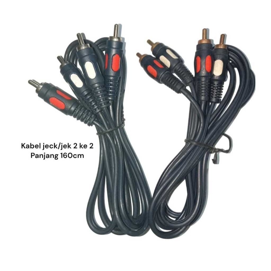 Kabel RCA Audio 2 Ke 2 16Kabel RCA Audio 2 Ke 2 160cm Untuk Menyambung Speaker Ke TV/DVD Player Orig