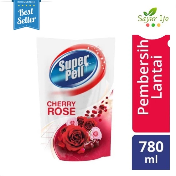 SUPER PELL Fresh Cherry Rose 770 ML / Pouch Wangi Buah Ceri Sabun Pembersih Lantai