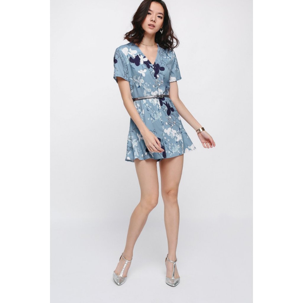 Love Bonito Ducena Printed Playsuit Jumpsuit Flower