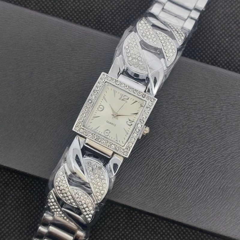 Jam Tangan Wanita Elegan Mewah Casual Analog Tanggal Aktif Diameter bulat Strap Tali rantai Kecil & 