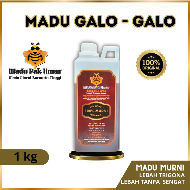 

COD Bisa - Madu Dari Lebah Tanpa Sengat - Lebah Trigona - Madu Murni 100% - Galo-Galo 1 kg