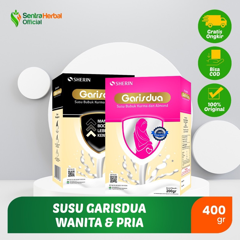 

Susu Garisdua 200 gram Wanita & Pria - 2 pcs promo pasutri susu kambing