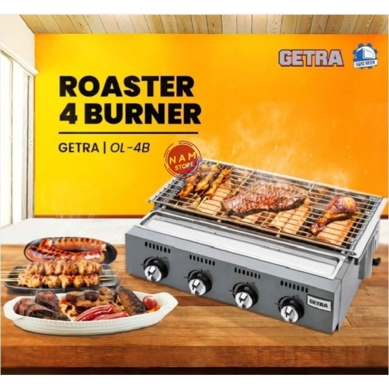 Getra Pemanggang / Kompor 4 Tungku / Kompor Sosis Bakar / Nam Store