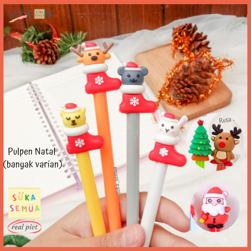 

Pulpen NATAL 2024 - Santa Claus Pohon Kaus Kaki // Christmas Pen Pena Bolpen Ballpoint Gelpen Sinterklas Clause Kaos - xmas x-mas hadiah kado gift set sekolah minggu bina iman anak laki cowok karakter lucu imut bagus murah - bisa COD ( instant Bandung )