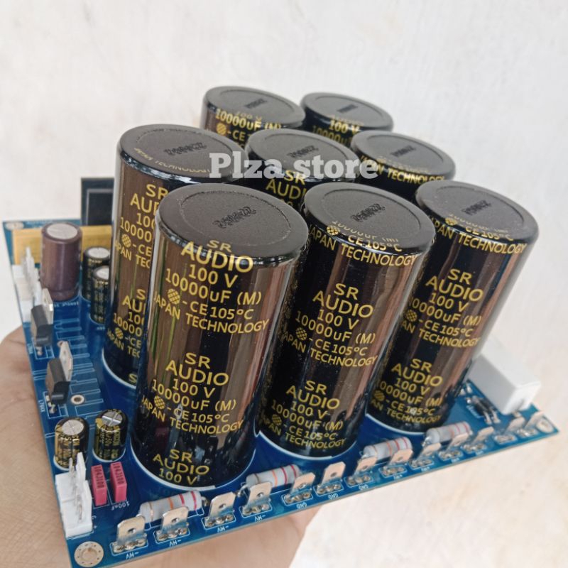 Kit Psu class H double CT isi 8 elco SR audio 100v 10000uF original lengkap softstart/Tegangan simet