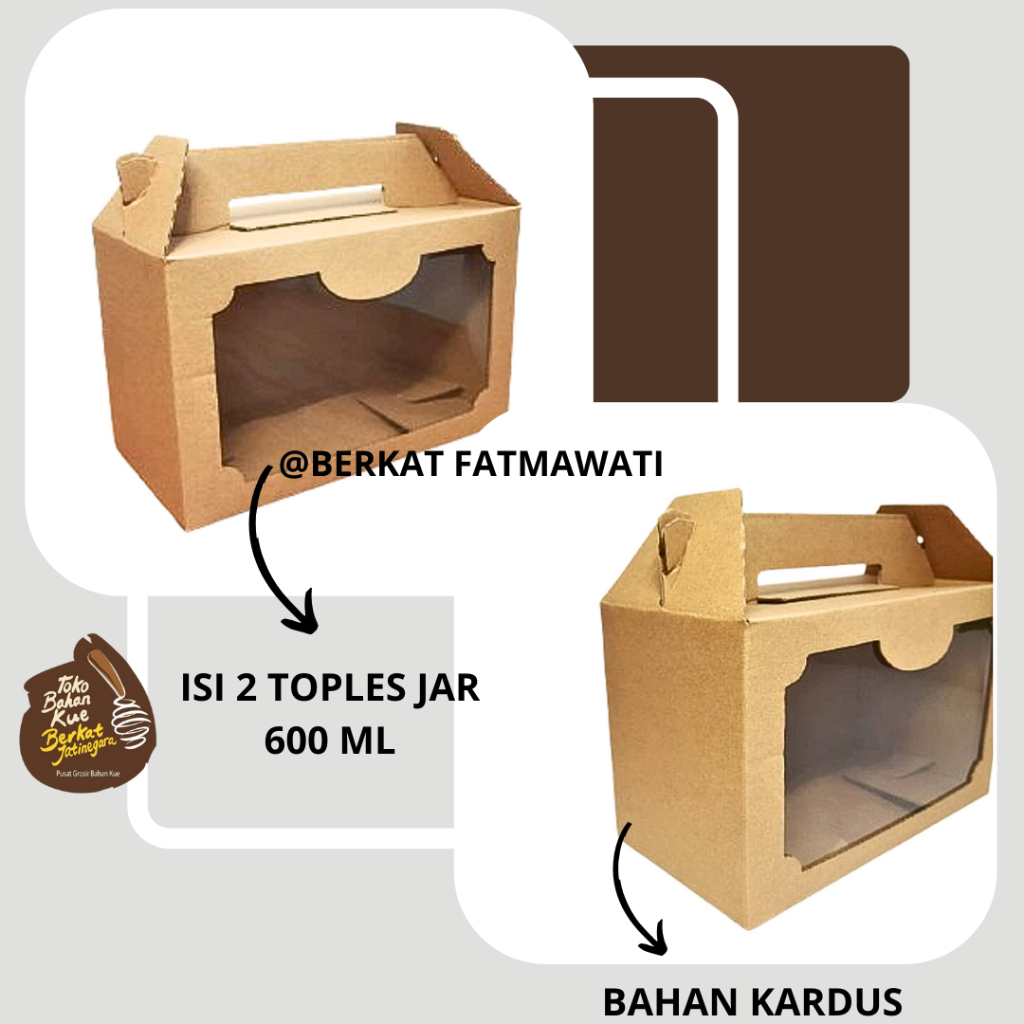 

DUS / BOX / BOX JAR 600 ML ISI 2 DAN ISI 3/BOX KARDUS/BOX TOPLES