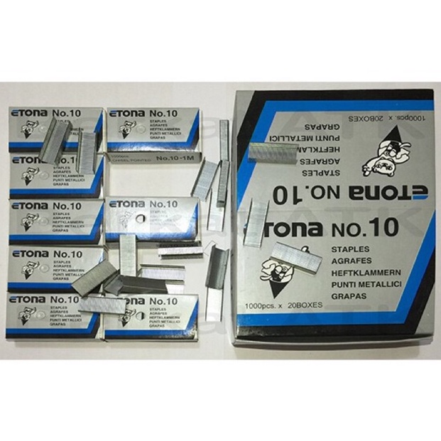 

[♤X89<] 20 pak staples etona no 10 harga distributor Produk Trend