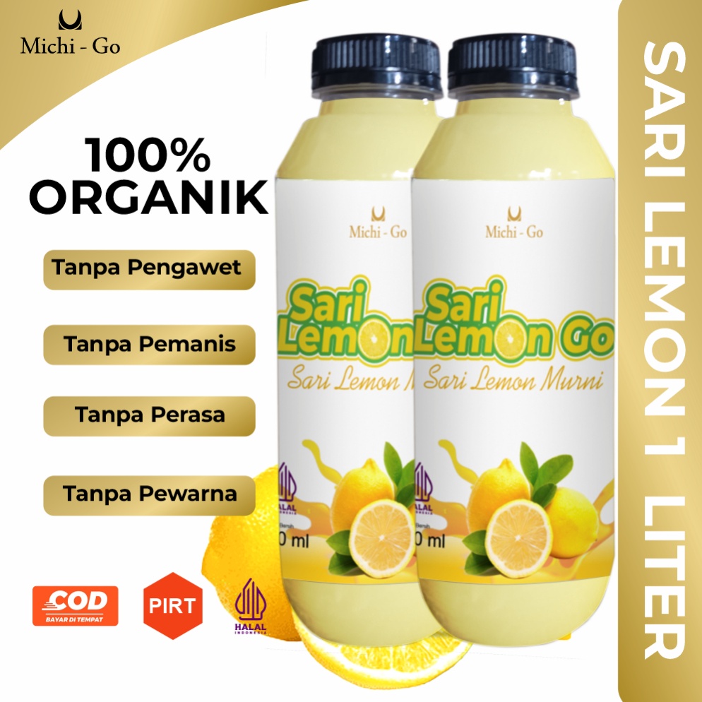 

S@le MichiGo 1 Liter Sari Lemon Murni Pure Air Lemon Untuk Diet Detoks Detox Sudah BPOM [242]