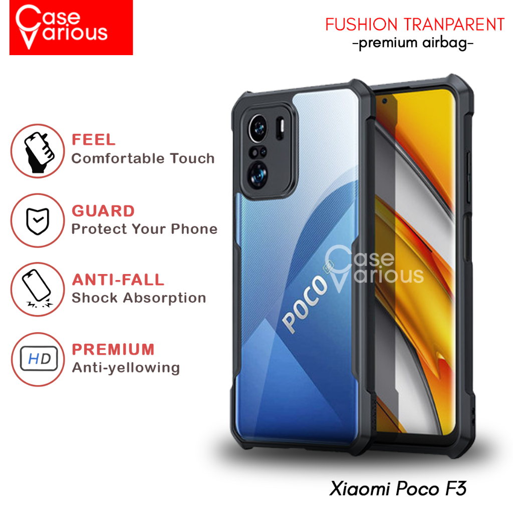 Case Xiaomi Poco F3 Hard Case Fushion Casing Transparent