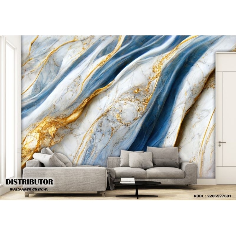 wallpaper dinding custom motif marmer | marble 3D