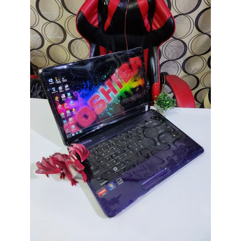 Laptop Toshiba L645D AMD Athlon2 Ram 4/320gb Vga Radeon Windows Siap Pakai Fitur Lengkap