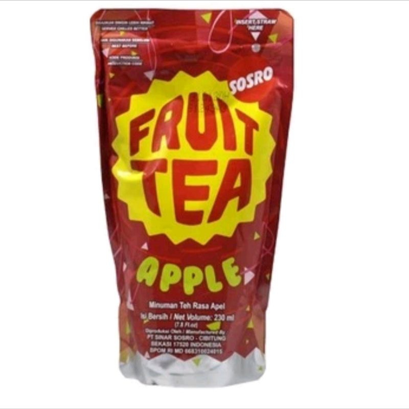 

FRUIT TEA POUCH APPLE 230ML || harga per 1 pouch