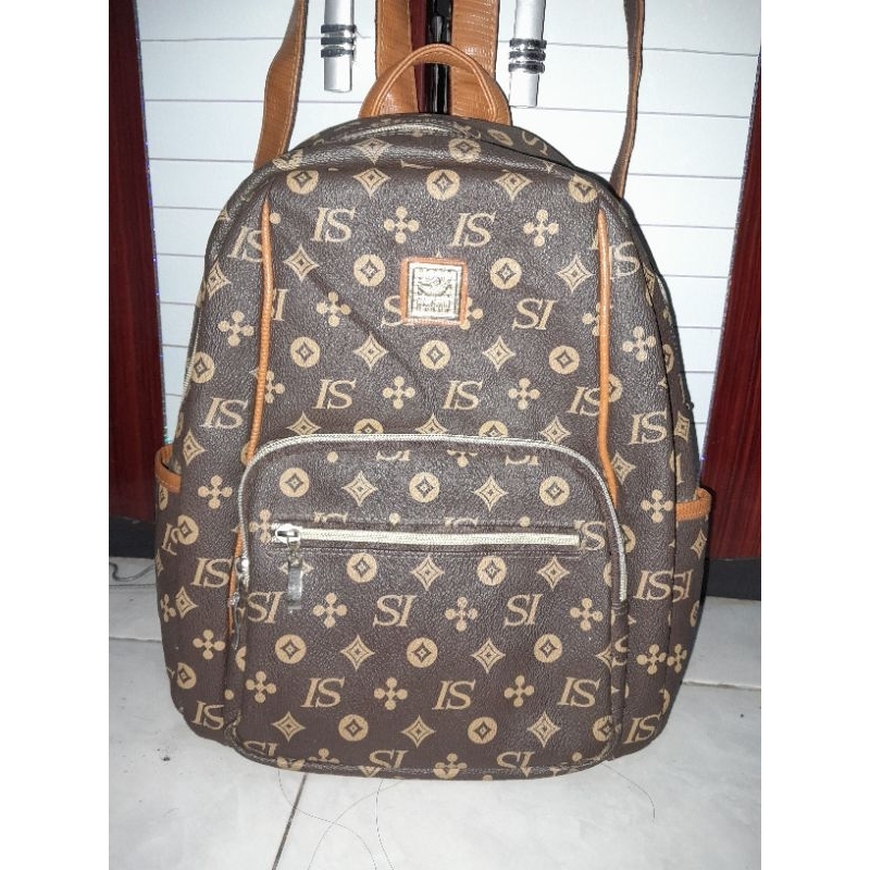 Ransel ala LV tebal dan lentur monza bag preloved