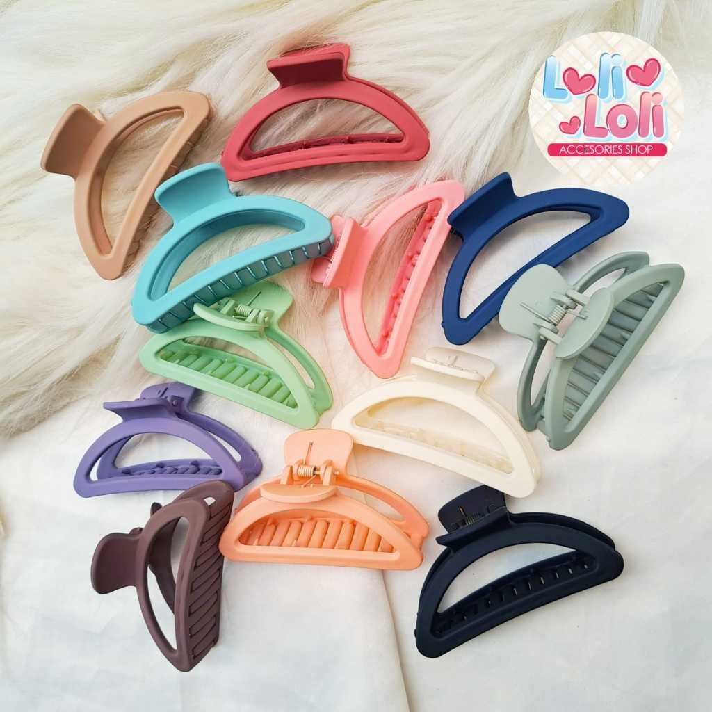 [JPC1] Aksesoris Fashion Wanita Jedai Jepit Jepitan Rambut Korea Doff Setengah Lingkaran Persegi