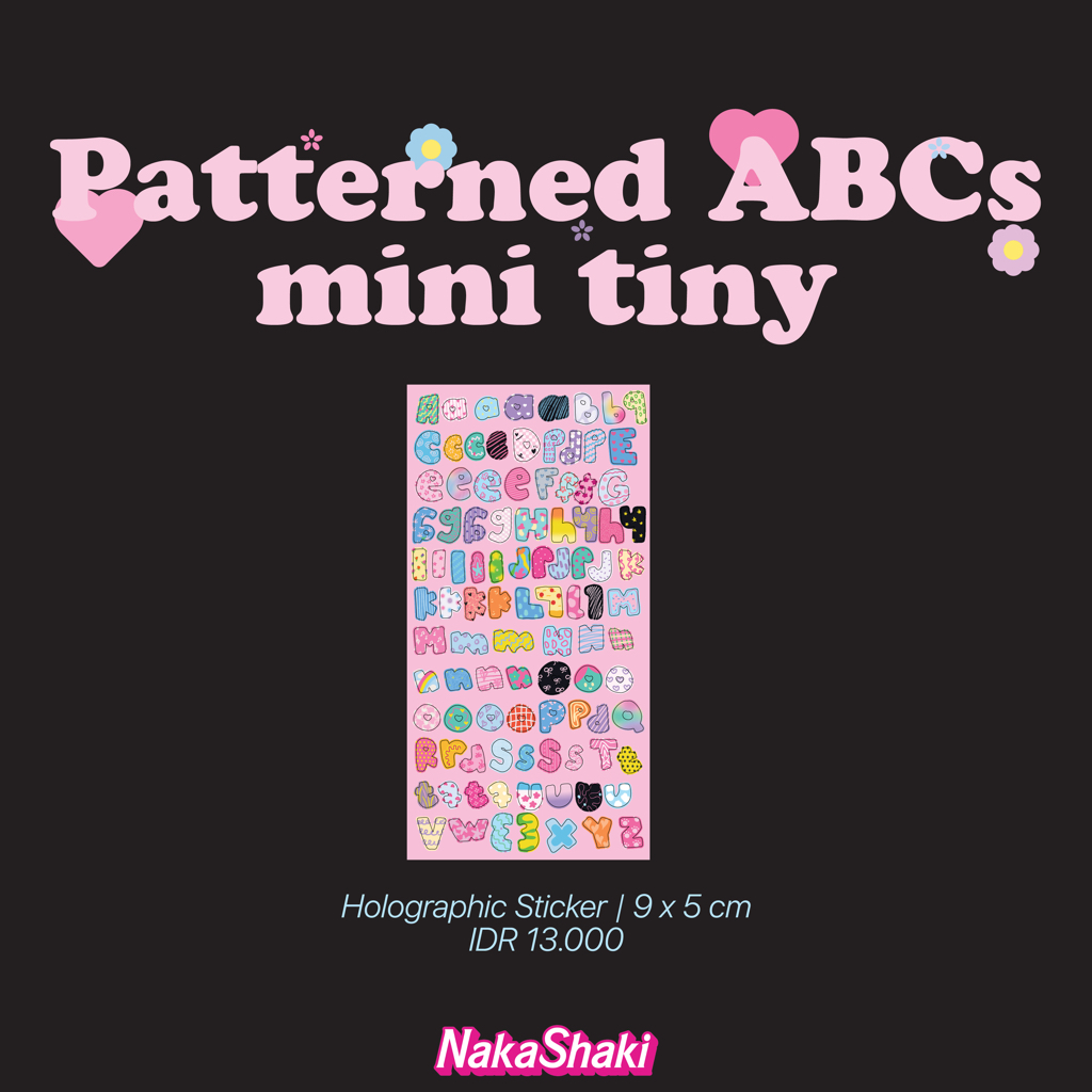 

[NAKASHAKI] - Patterned ABCs Mini Tiny | Sticker Alphabet