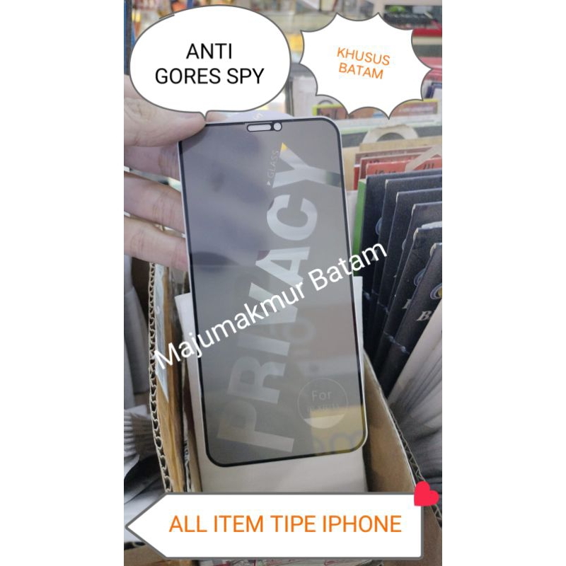 TEMPERED GLASS PRIVACY ALL TIPE HP IPHONE / ANTIGORES SPY ALL ITEM IPHONE
