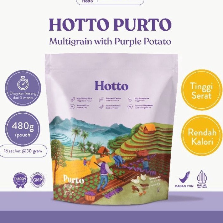 

Bayar Di Tempat Hotto Purto Multigrain 1 Pouch - 16 Sachet